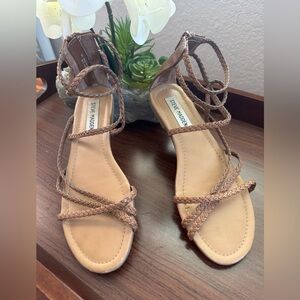 Steve Madden Tan Braided Sandals